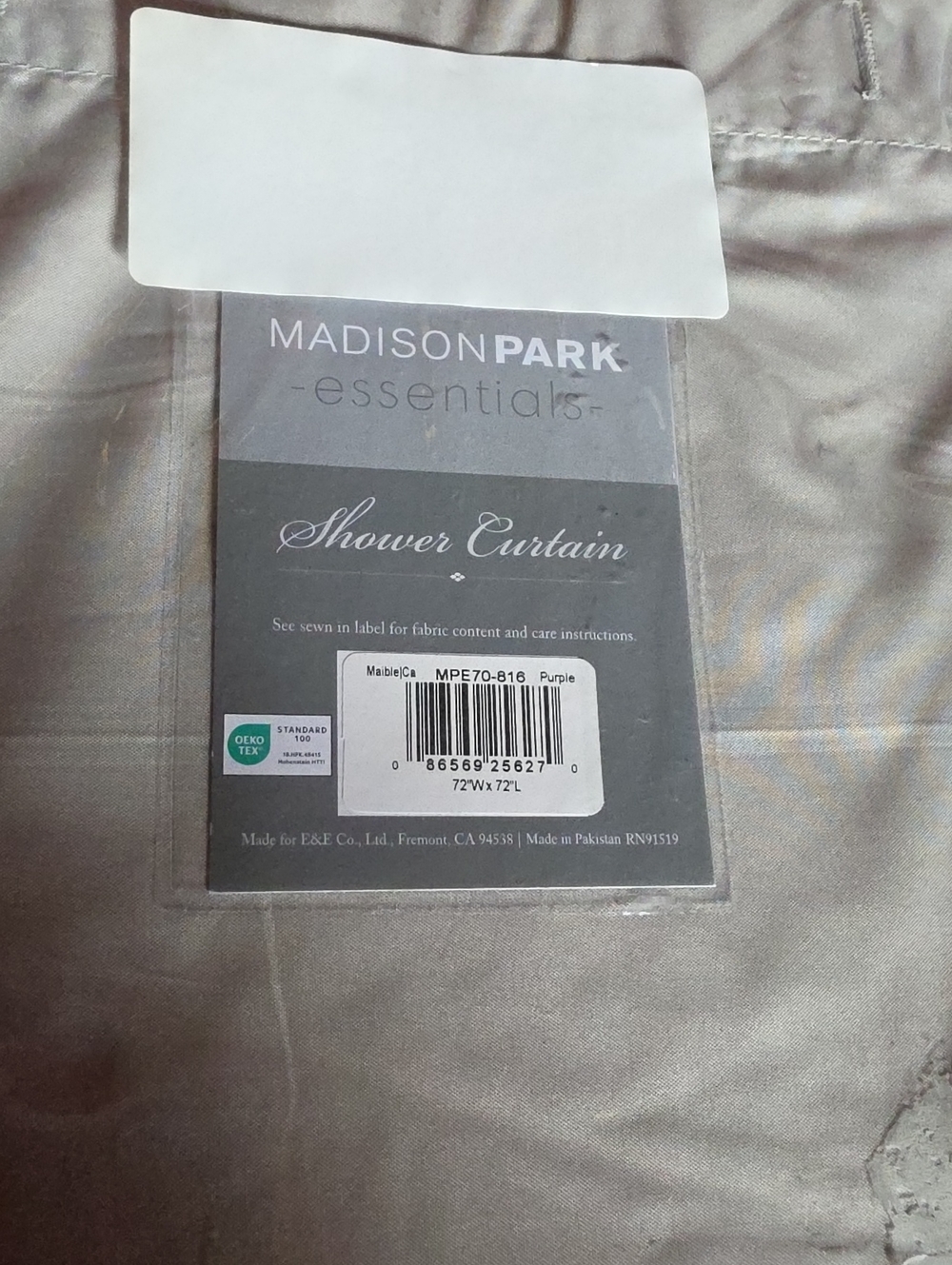 Madison Park Essentials Polyester Print Floral Shower Curtain 72x72